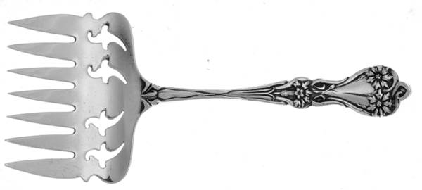Majestic (Sterling, 1900, No Monograms) Small Solid Tined Sardine Serving Fork