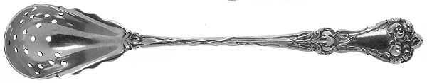 Majestic (Sterling, 1900, No Monograms) Pierced Bowl Short Handle Olive Spoon