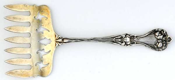 Majestic (Sterling, 1900, No Monograms) Large Solid Tined Sardine Serving Fork