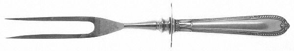 Miss Alvin (Sterling, 1931, No Monograms) Small Steak Carving Fork with Stainless Prongs