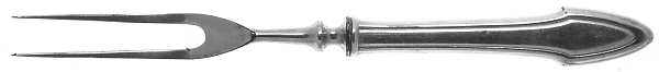 Molly Stark (Silverplate, 1916) Small Steak Carving Fork with Stainless Prongs