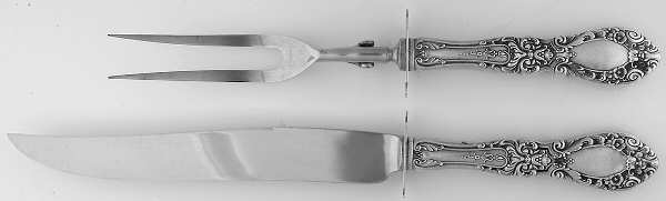 Prince Eugene (Sterling, 1950) Large 2-Piece Roast Carving Set w/ Stainless Blade
