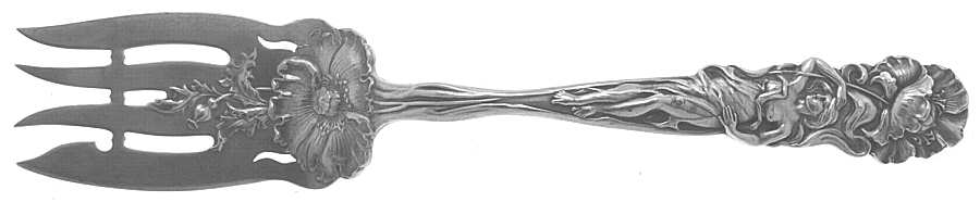 Raphael (Sterling, 1902) Small Solid Cold Meat Serving Fork