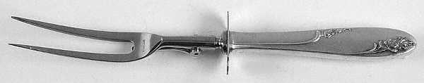 Rosecrest (Sterling, 1955) Large Stainless-Prong Roast Carving Fork