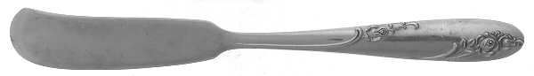 Rosecrest (Sterling, 1955) Flat Handle Butter Spreader