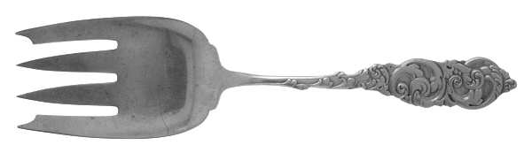 Gladstone (Sterling, 1890) Large Solid Cold Meat Serving Fork