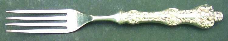 Orange Blossom Old(Sterling, No Monos, No Flr Bowl) Individual Hollow Fish Fork w/Silverplate Tines