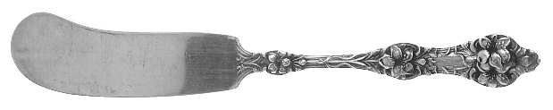 Orange Blossom Old(Sterling, No Monos, No Flr Bowl) Flat Handle Butter Spreader