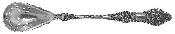 Orange Blossom Old(Sterling, No Monos, No Flr Bowl) Pierced Bowl Short Handle Olive Spoon