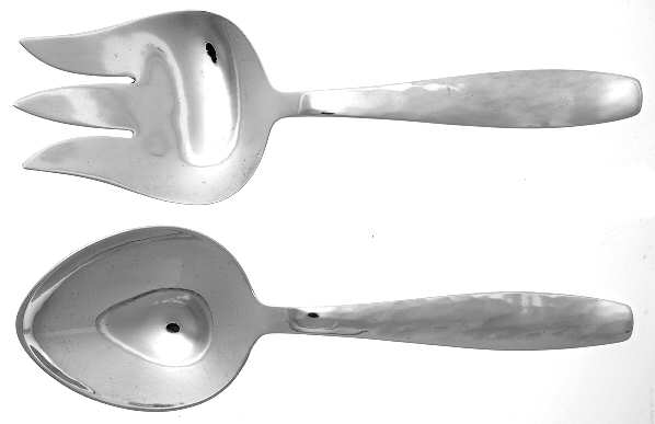 AAD1 (Sterling) Solid 2-Piece Vegetable Serving Set