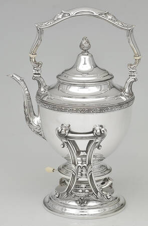 Chased Romantique (Sterling Holloware) Kettle, Stand & Burner