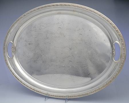 Chased Romantique (Sterling Holloware) Silverplate Waiter Tray