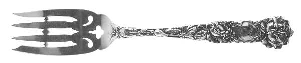 Bridal Rose (Sterling, 1903, Monograms) Individual Salad Fork