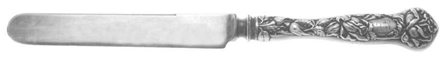 Bridal Rose (Sterling, 1903, Monograms) Youth/Tea Knife with Silverplate Blade
