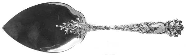 Bridal Rose (Sterling, 1903, Monograms) Small Solid Pie Knife