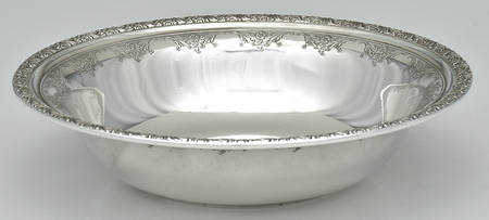 Chateau Rose (Sterling, 1940, Hollowware) Sterling Round Vegetable by Alvin