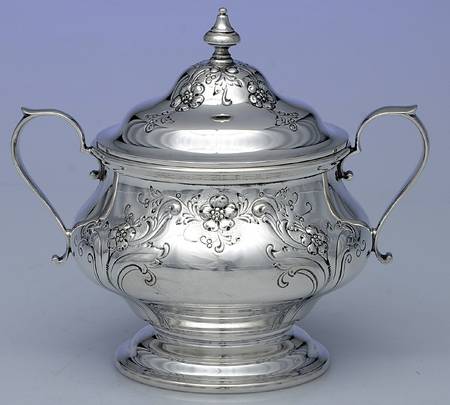 Chateau Rose (Sterling, 1940, Hollowware) Sugar Bowl & Lid