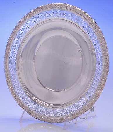 Chateau Rose (Sterling, 1940, Hollowware) Sterling Sandwich Plate