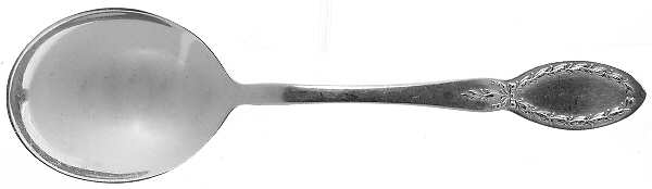 Diana (Silverplate, 1910, Monograms) Round Bowl Soup Spoon (Cream Soup)