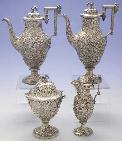 ANW1 (Coin, Hollowware) 4 Piece Tea Set (SCP, STP, SCR, SSU)