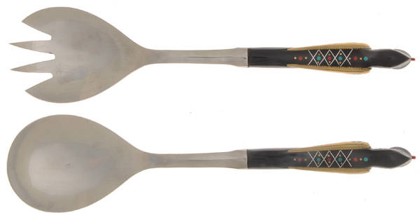 AHF1 (Stainless) (2 Pc) Solid Salad Set