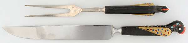 AHF1 (Stainless) Large 2-Piece Roast Carving Set w/Stainless Blade