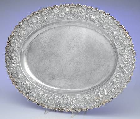 Repousse (Sterling, Hollowware) 18" Waiter Tray