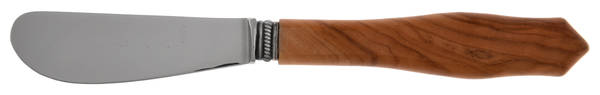 Auteuil-Natural Wood (Stainless) Butter Spreader Hollow Hdl-Paddle/Stainless Blade