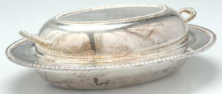 146 (Silverplate, Hollowware) (2 Pc) 11" Oval Double Vegetable