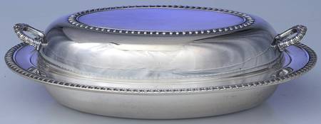 146 (Silverplate, Hollowware) (2 Pc) 11" Oval Double Vegetable