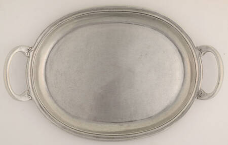 Peltro (Pewter, Hollowware) 9" Oval Handled Tray