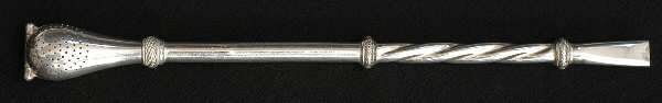 Silverplate Hollowware Tea Sipper W/Tea Strainer