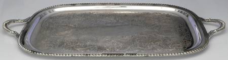 166 (Silverplate, Hollowware) Silverplate Waiter Tray