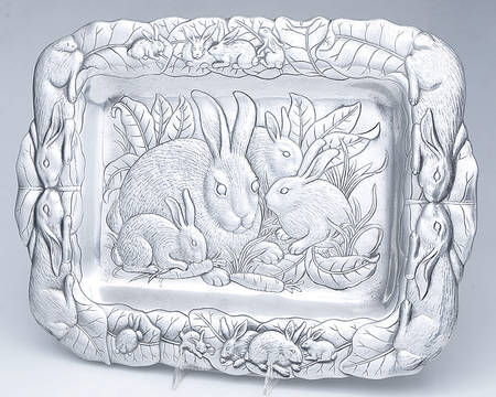 Bunnies (Aluminum, Hollowware) 18" Rectangular Platter