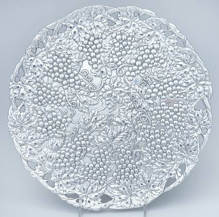 Grape (Aluminum, Hollowware) 12" Round Tray by Arthur Court