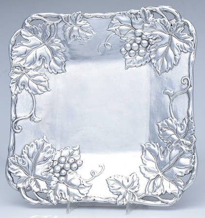 Grape (Aluminum, Hollowware) 12" Square Tray
