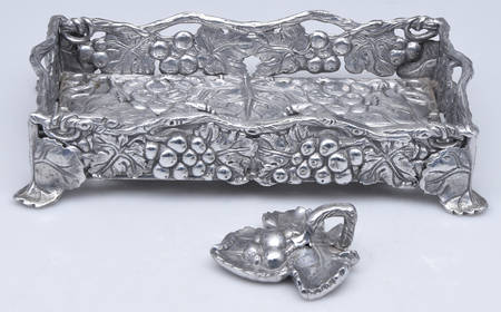 Grape (Aluminum, Hollowware) Rectangulare Napkin Holder with Weight