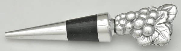 Grape (Aluminum, Hollowware) Wine Stopper by Arthur Court