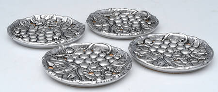 Grape (Aluminum, Hollowware) Coaster - Set of 4