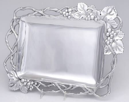 Grape (Aluminum, Hollowware) 18" Rectangular Tray by Arthur Court