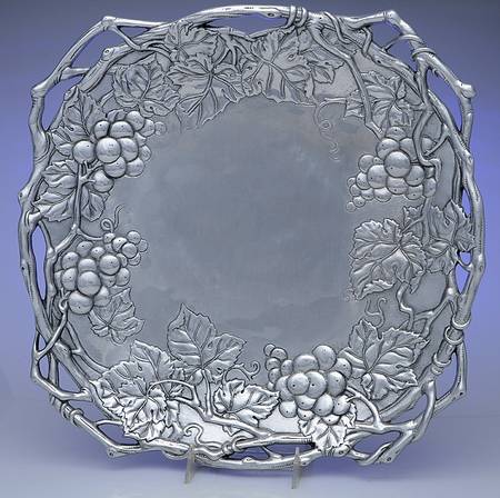 Grape (Aluminum, Hollowware) 15" Square Tray