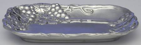 Grape (Aluminum, Hollowware) 9" Rectangular Tray by Arthur Court
