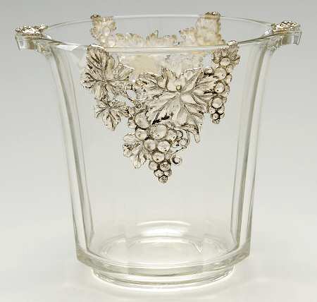 Grape (Aluminum, Hollowware) Glass & Metal Ice Bucket