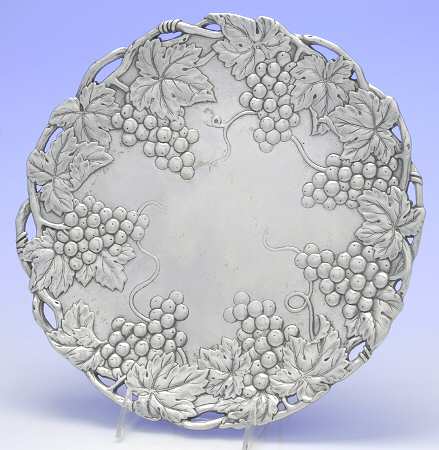 Grape (Aluminum, Hollowware) 12" Round Tray by Arthur Court