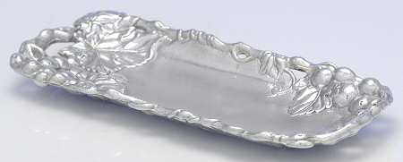 Grape (Aluminum, Hollowware) Rectangular Butter Tray by Arthur Court