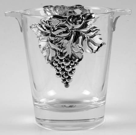 Grape (Aluminum, Hollowware) Crystal Ice Bucket-No Tongs