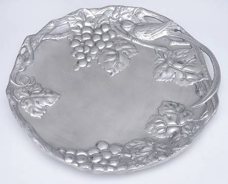 Grape (Aluminum, Hollowware) 12" Round Tray