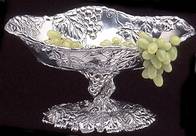 Grape (Aluminum, Hollowware) 14" Oval Pedestal Bowl
