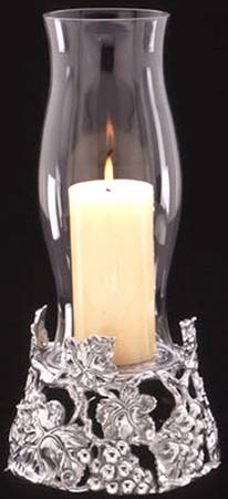 Grape (Aluminum, Hollowware) Hurricane Lamp and Globe