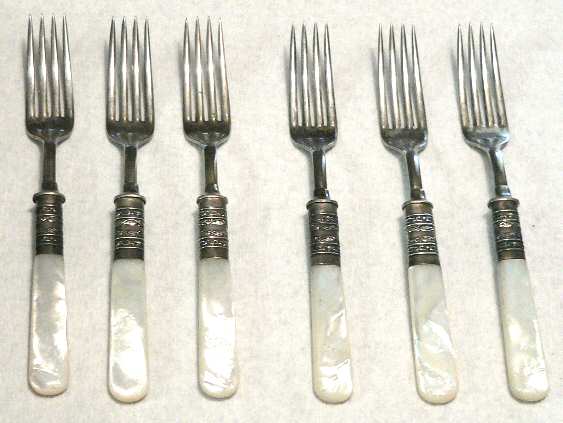 Pearl Handle Flatware 1 (Sterling) Pearl Handle Fork by A Howell Co Inc